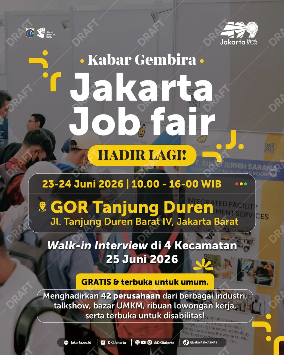 Job Fair Provinsi Nusa Tenggara Timur 2026 (Suku Dinas TKTE Wilayah Provinsi Nusa Tenggara Timur Barat) : 23-24 Juni 2026
