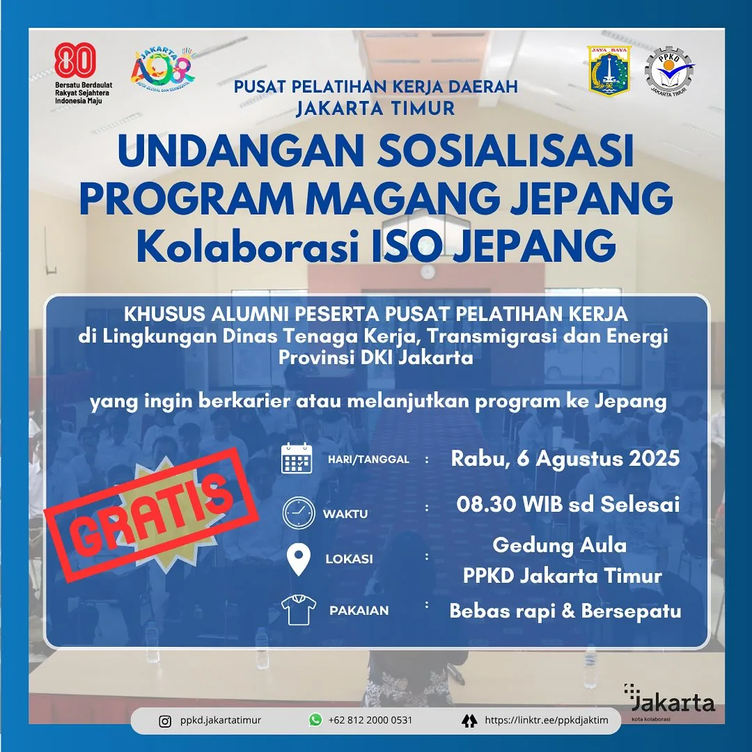 UNDANGAN SOSIALISASI PROGRAM MAGANG JEPANG – PPKD PROVINSI NUSA TENGGARA TIMUR